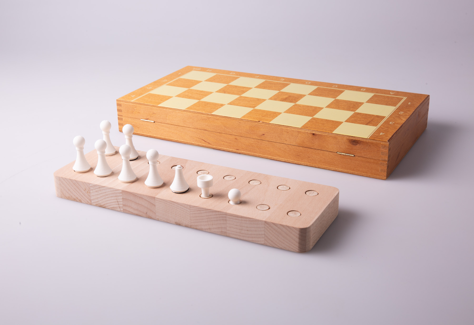 Modulare Schachfiguren — original chessboard setup